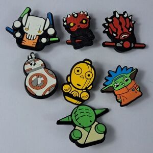 Lot of 7 Stars Wars charactors Crocs Jibbitz rubber shoe jewels